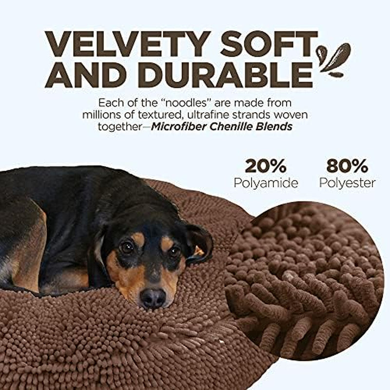 Soggy Doggy Super Snoozer Dog Bed - Comfortable Bed for Dogs - Microfiber Chenille Dog Bed - Cozy Microfiber Dog Bed Machine Washable - round Dog Bed
