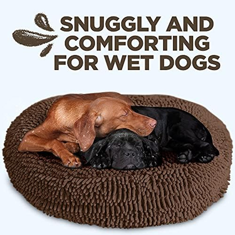 Soggy Doggy Super Snoozer Dog Bed - Comfortable Bed for Dogs - Microfiber Chenille Dog Bed - Cozy Microfiber Dog Bed Machine Washable - round Dog Bed