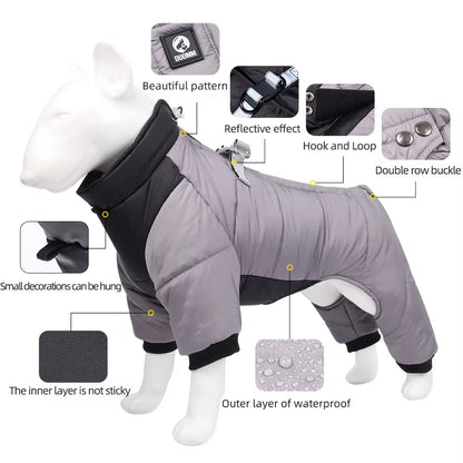 WeatherPaws Pro Coat – Waterproof Winter Warmth with Built-In D-Ring for Small & Medium Dogs