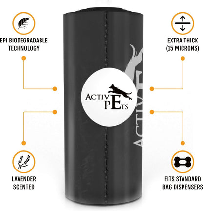 Dog Poop Bag, Extra Thick Dog Waste Bags, Leak-Proof Dog Bags for Poop, Easy-Tear Dog Poop Bags, Strong Doggy Poop Bags, Lavender-Scented Dog Waste Bags Eco-Friendly Doggie Bags for Poop